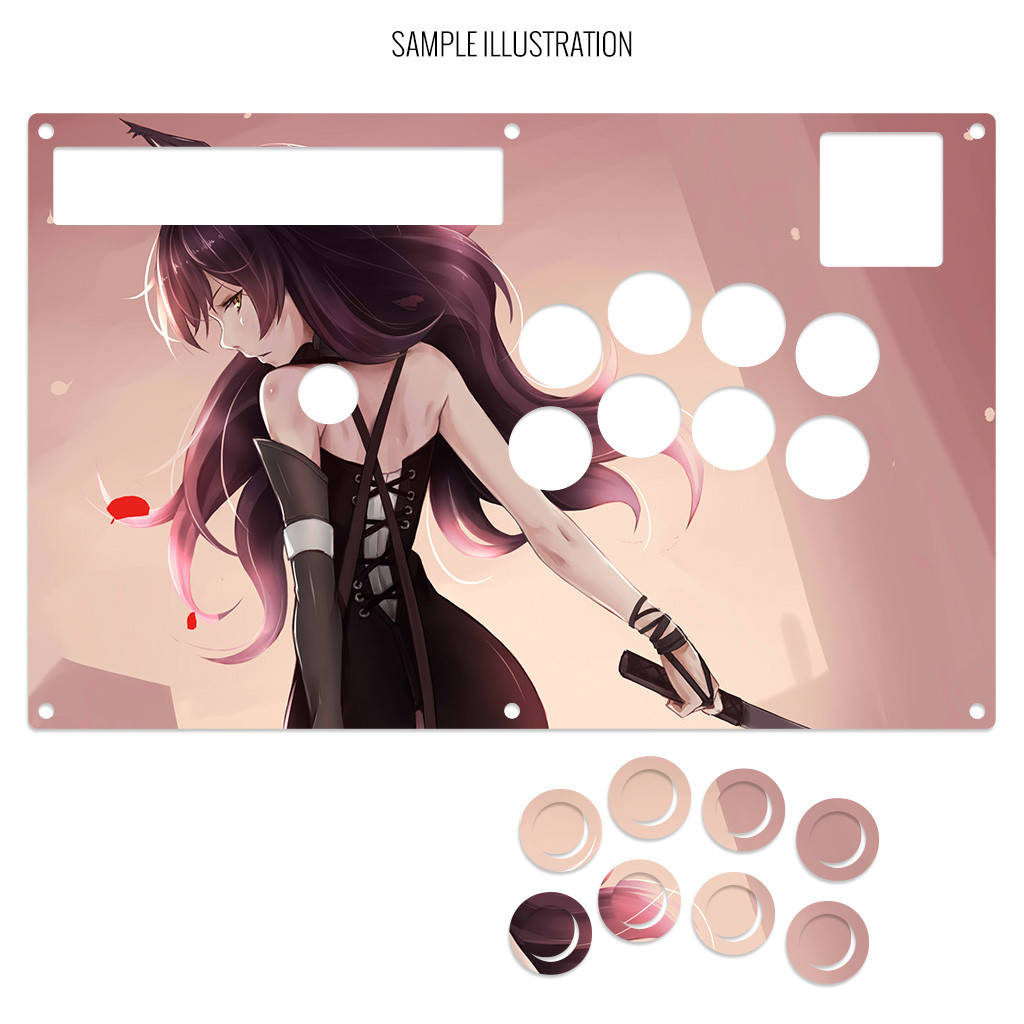 Art Print and Slash for Hori RAP N picture about Printable Arcade Button Template named Art Print and Lower for Hori RAP N